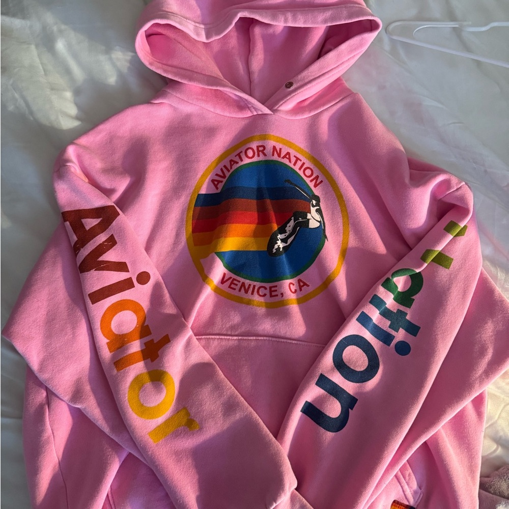 Aviator Nation Light Pink Hoodie
